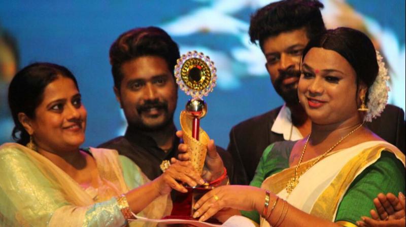 Sreemayi being crowned Malayali Manka at Tourism Departments Transfest on last Thursday. (Photo: DC)