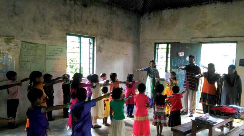 Students at the Mulakuthara tribal school.