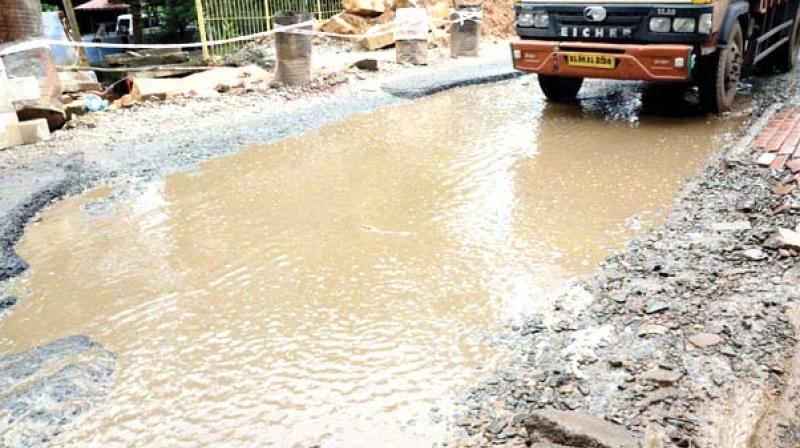 A dilapidated road in city. (File pic)