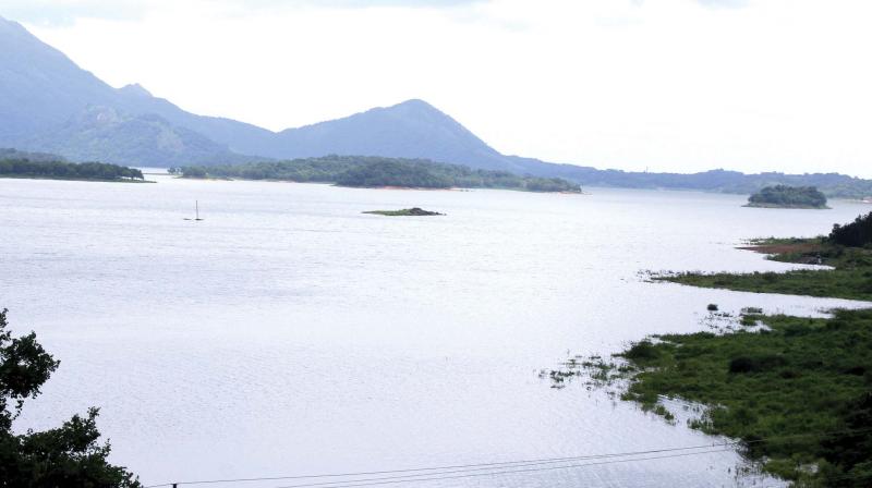 Water level rose by nearly 4 ft during the heavy rains in Malampuzha dam on Monday.