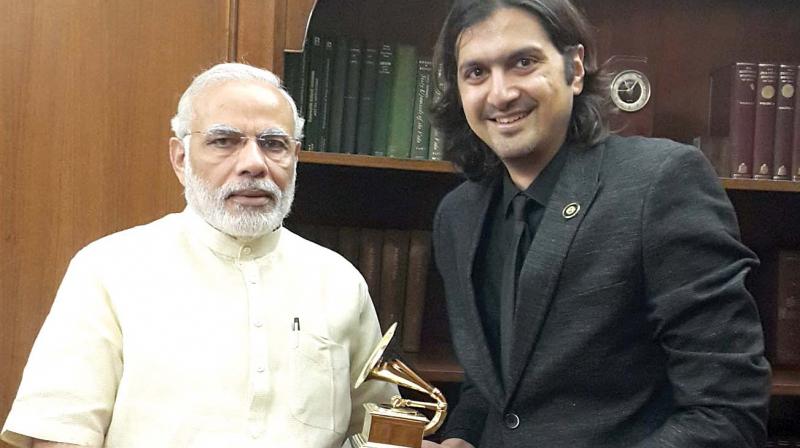 Ricky with PM Narendra Modi in Delhi.