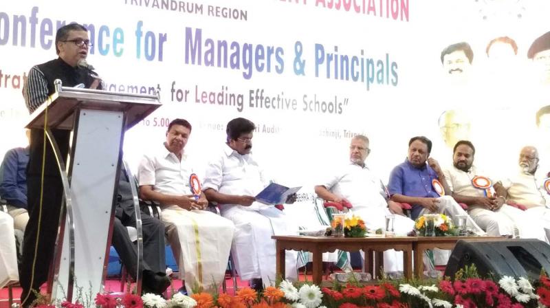SPC Loknath Behera inaugurates the CBSE managers and principals meet in Thiruvananthapuram on Saturday