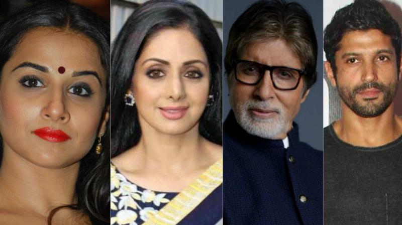 Vidya Balan, Amitabh Bachchan and Farhan Akhtar hinted at their disapporval of the reporting of Sridevis death.