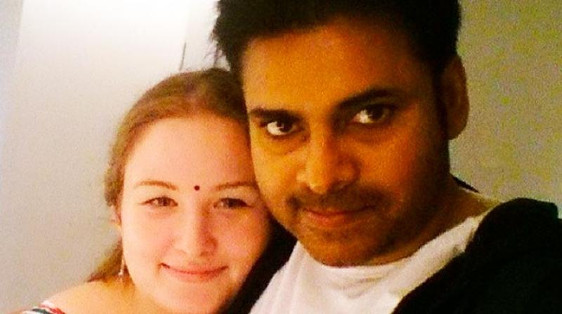 Pawan Kalyan and wife Anna Lezhneva