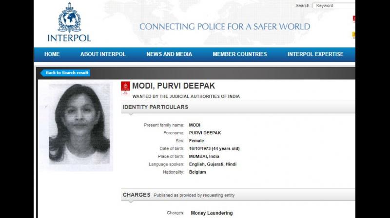 A similar Interpol notice was recently issued against Mihir R Bhansali, a top executive of Nirav Modis US business concern, on charges of money laundering. (Photo: Screengrab | interpol.int)