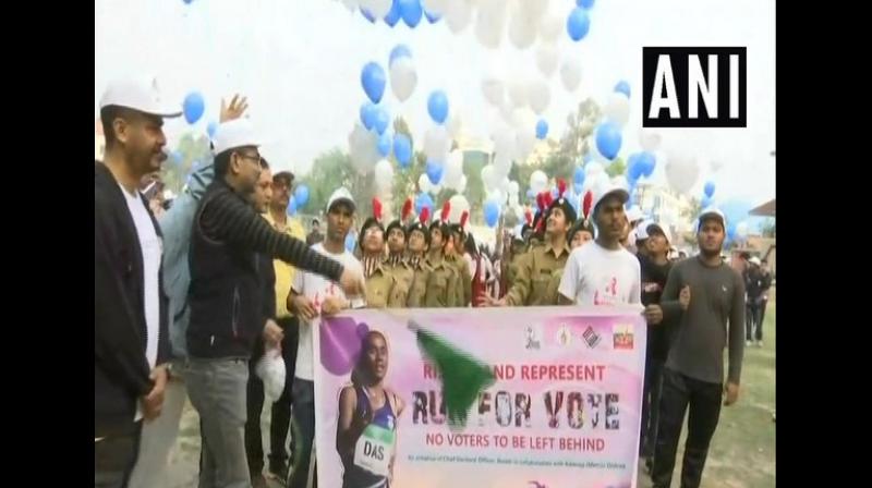 Run for Vote campaign organised in Assam. (Photo: ANI)