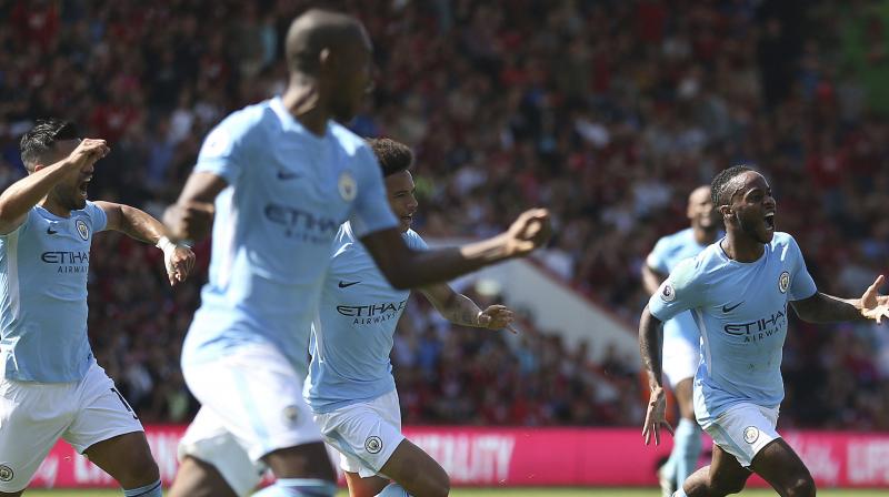 Raheem Sterling scored the winning goal as Manchester City beat Bournewmouth 2-1. (Photo: AP)