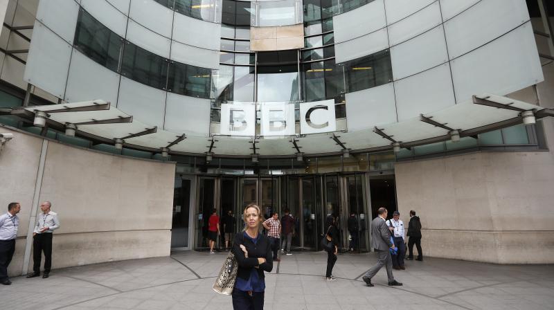 In picture: The main entrance to the headquarters of the BBC in London. (Photo: AP)