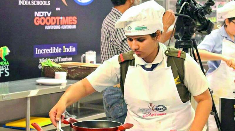 Young chef Trisha Reddy cooks up a storm in the kitchen.