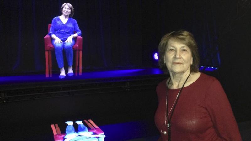 Fritzshall is one of 13 Holocaust survivors who tell their stories through holographic images that invite the audience to ask questions, creating what feels like a live conversation.