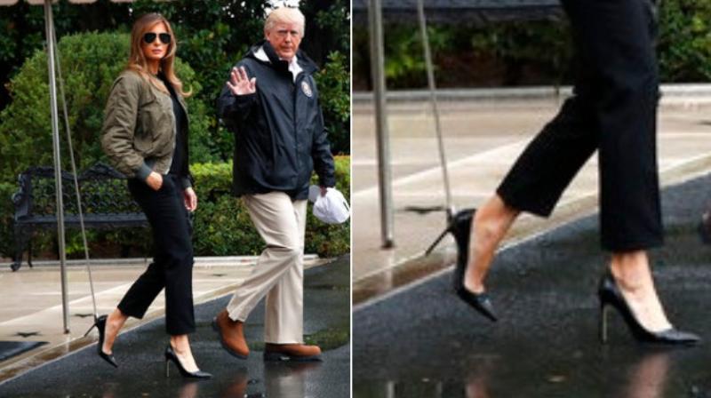 Melania Trump mocked for wearing high heels to Hurricane Harvey disaster zone