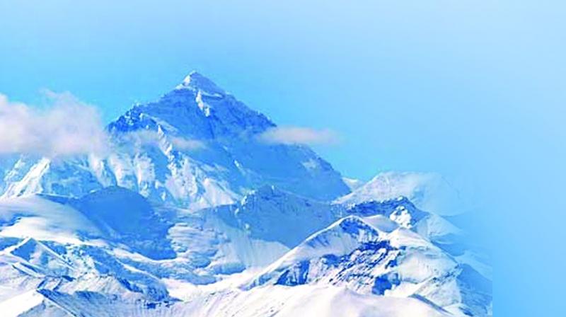 Mt. Everest, the mountains height will be calculated using GPS receivers.