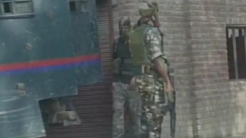 Security Forces retaliated to firing by militants, resulting in an encounter. (Photo: Twitter | ANI)