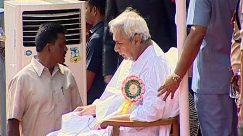 Odisha chief minister Naveen Patnaik on Tuesday morning felt mildly unwell while delivering his Independence Speech here at Mahatma Gandhi Marg.