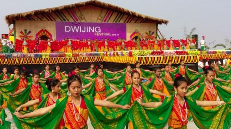To promote the river tourism in the rural areas of the Bodoland Territorial Council (BTC) and the state, the 12-day-long 3rd edition of Dwijing Festival was recently celebrated in Assam. (Photo: ANI)