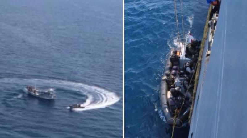 The Navys elite Marcos commandos carried out a swift operation to rescue the 85,000-tonne bulk carrier. (Photo: ANI)