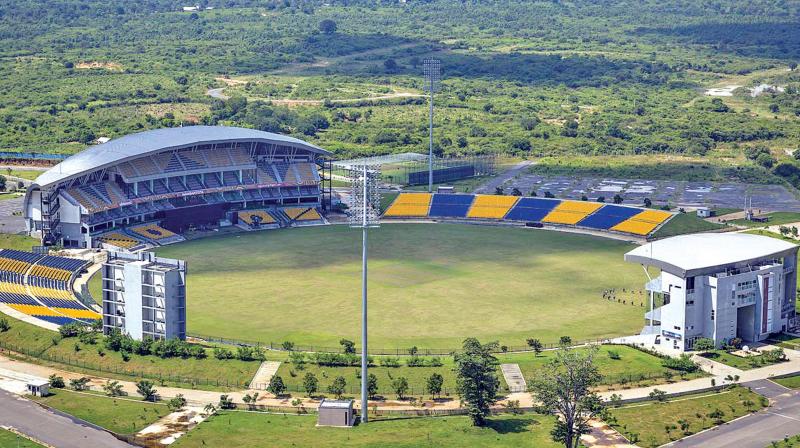 The 35,000-capacity Hambantota stadium in Sri Lanka is located next to an elephant sanctuary.