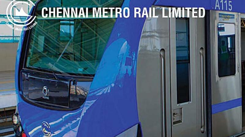 Chennai Metro Rail mobile applications home screen.