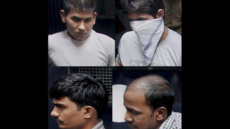 Pawan Kumar Gupta, Vinay Sharma, Mukesh and Akshay Kumar Singh - the four convicts in the case. (Photo: PTI)