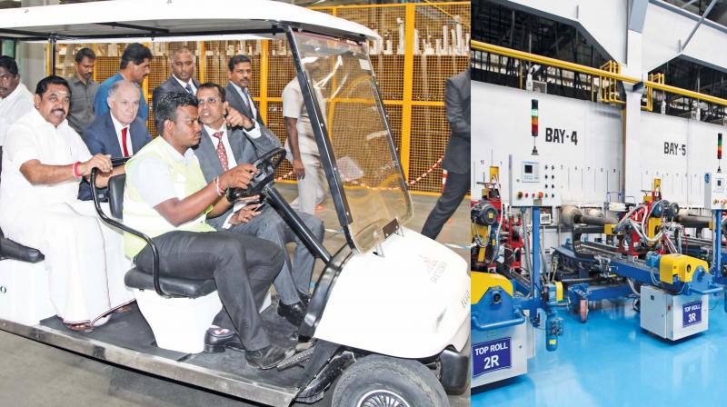 Chief Minister inaugurated a float glass production plant and other modern manufacturing facilities of Saint-Gobain Glass India Ltd.(Photo: DC)