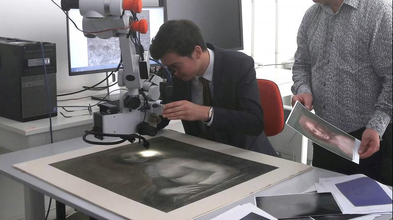 There are tempting clues that Leonardos hand could have been behind the sketch. (Photo: AP)
