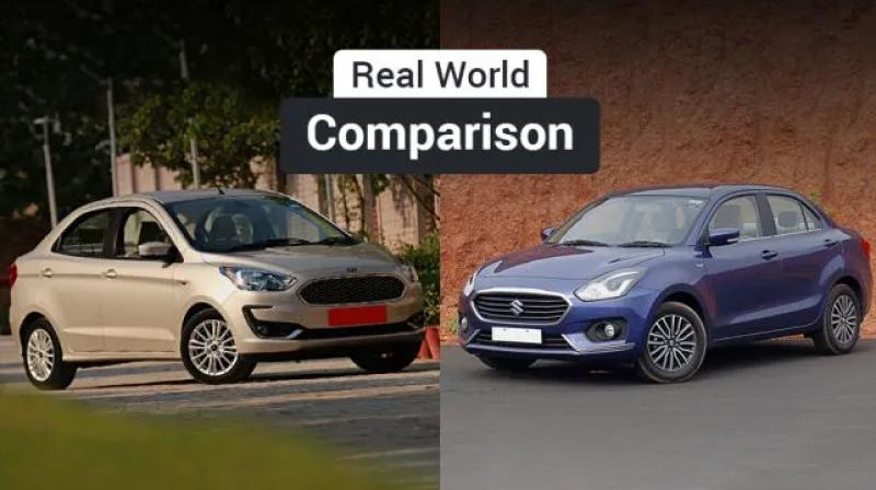 The Dzire is a lot quicker than the Aspire.