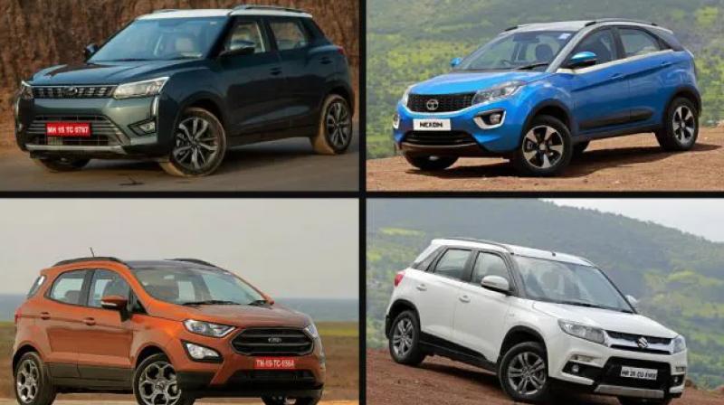 The soon to be launched Mahindra XUV300 is the widest in this comparison, while being the exact same length as the Maruti Vitara Brezza.