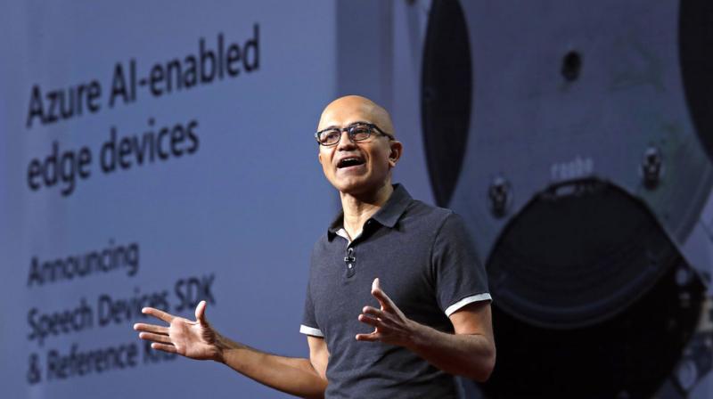 Microsoft CEO Satya Nadella delivers the keynote address at Build, the companys annual conference for software developers in Seattle. (Photo: AP)