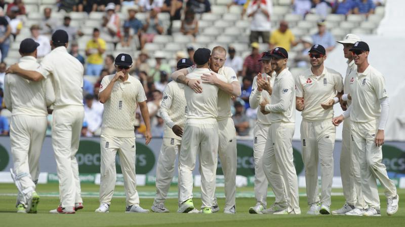 Ben Stokes took three wickets on Saturday, including the prize scalp of India captain Virat Kohli, as England won the first Test by 31 runs in a thrilling finish at Edgbaston. (Photo: AP)