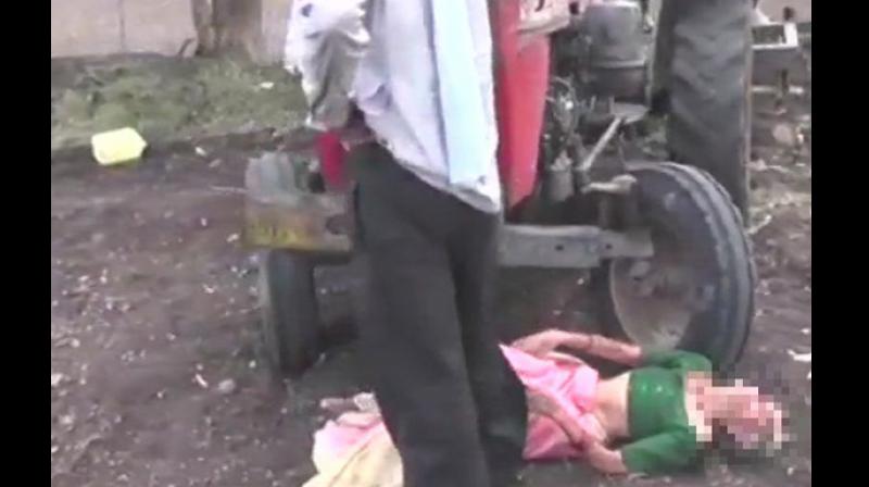 The man pushed his mother in front of the tractor being driven by another man with whom he had a land dispute. (Photo: ANI)