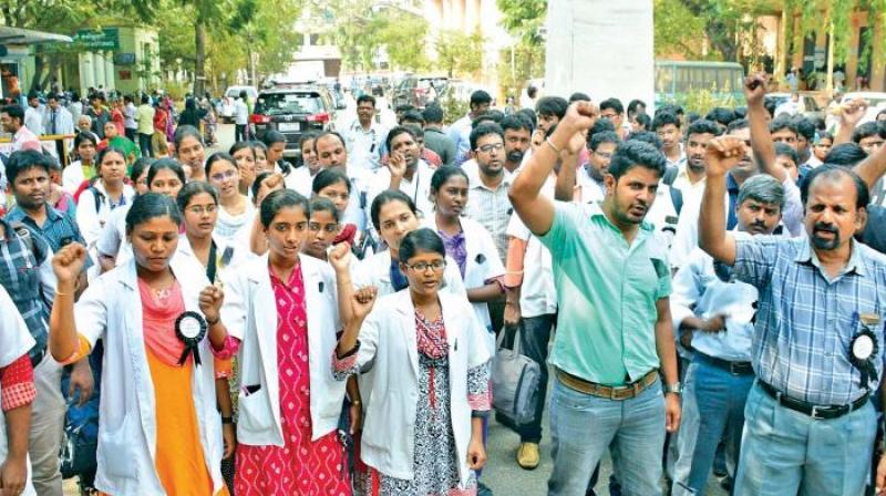 Interns and Postgraduates Association of Tamil Nadu announced a full day strike on Monday demanding an increase in stipend provided by the state government to medical interns and postgraduate students.