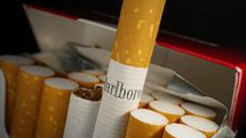 Philip Morris advertises Marlboro cigarettes in India.