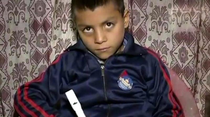 Nine-year-old Muzaffar Ahmad Khan said the idea of counting pen struck him after he got poor marks in an exam, as he could not manage the required word count. (Photo: ANI | Twitter)