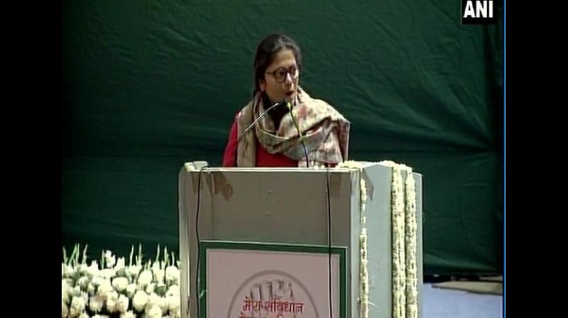 Lately a triple talaq law was brought in and through this Prime Minister Narendra Modi has created an atmosphere of confrontation between Muslim men and women,  said Sushmita Dev. (Photo: ANI)