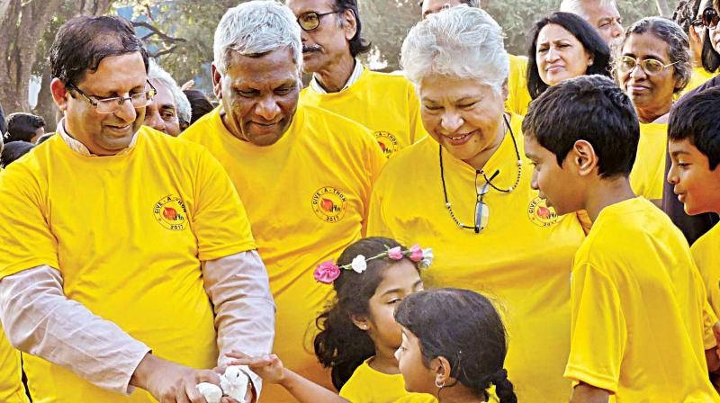 The walkathon was flagged off on Saturday
