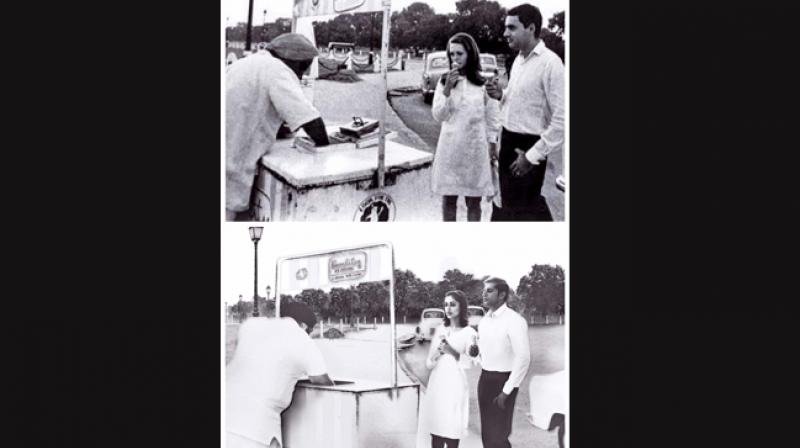 Rajiv and Sonia Gandhi, and a still from the short film.