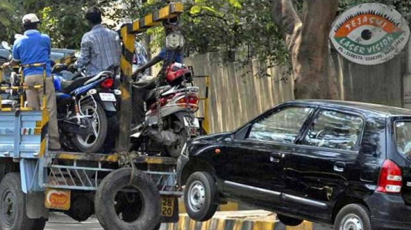 A total number of 2,47,259 towing cases were filed and a sum of around Rs 19.32 crore was collected as towing fine in the year 2017 till November.