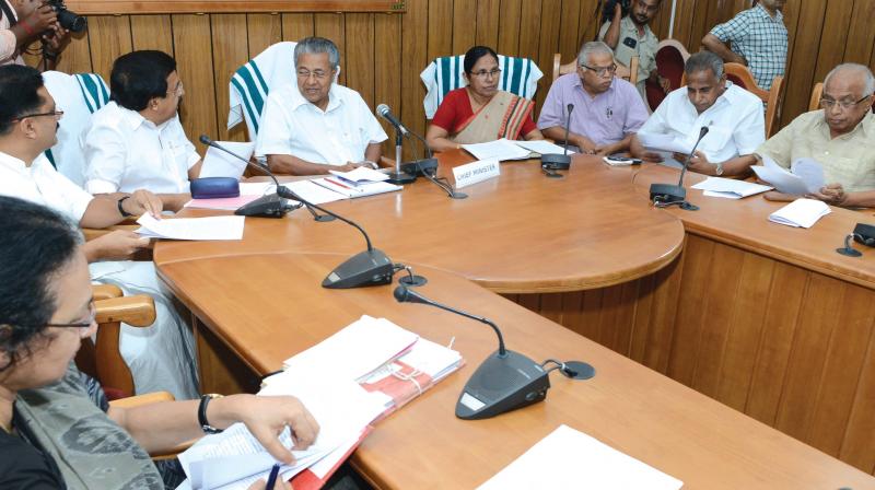 Chief Minister Pinarayi Vijayan convenes an all-party meeting at his office on Friday in the wake of fever deaths throughout the state. (Photo: PEETHAMBARAN PAYYERI)