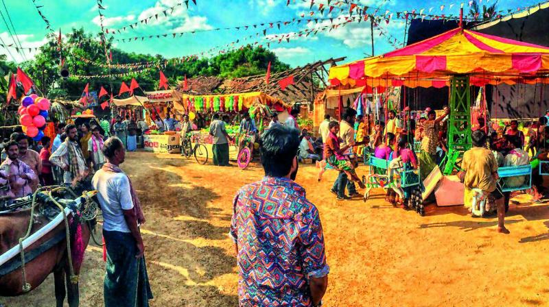 Ram Charans upcoming film Rangasthalam 1985, set against a village backdrop, helmed by Sukumar, is almost complete barring a few important scenes.
