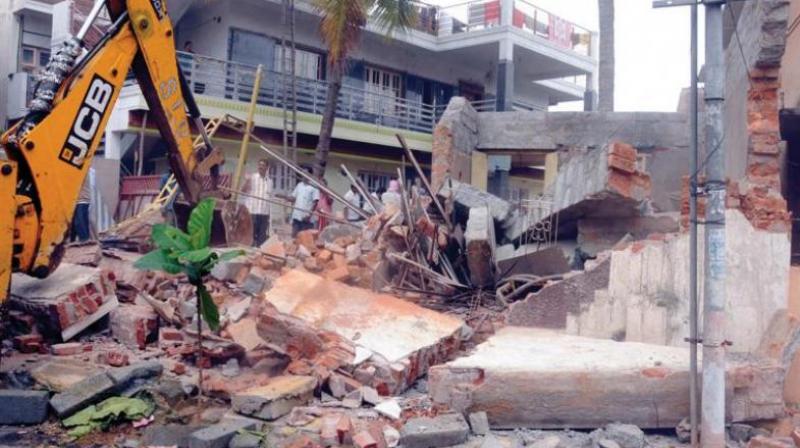 In a major step towards retrieving the water bodies and to prevent flooding in south Chennai, Kancheepuram collector P. Ponniah on Tuesday served demolition notices on 186 illegal buildings that had been constructed obstructing the natural flow of storm water in Mudichur. (Representational image)