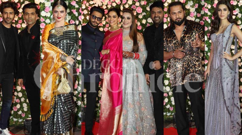 DeepVeer, Karan Johar attend Kapil Sharma & Ginni Chatrath wedding reception