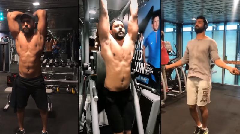Vicky Kaushal during his training for URI. (Courtesy: YouTube/ RSVP Movies)