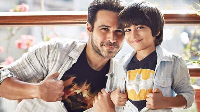 Emraan Hashmi with his son.
