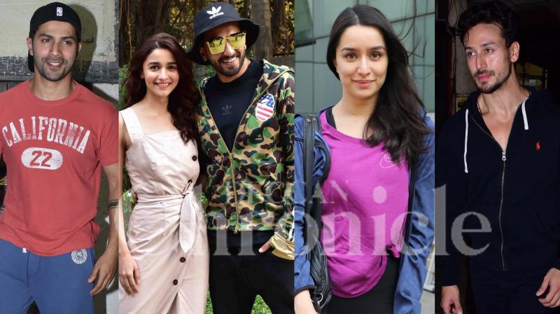City of Stars: Gully Boy pair Ranveer-Alia, Shraddha, Varun, Tiger snapped
