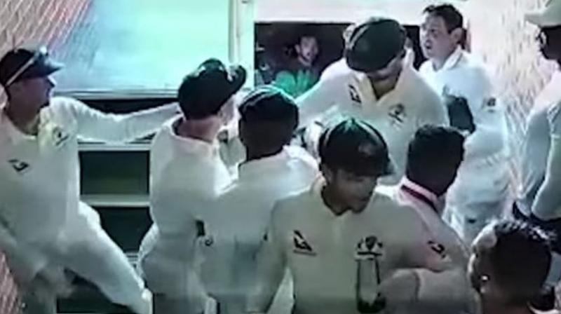 The practice of sledging  taunting opponents verbally on the field with the aim of distracting them  has been in the spotlight after David Warner and South Africas Quinton de Kock were involved in a physical confrontation during the first Test. (Photo: Screengrab)