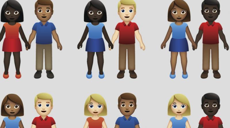 A new  gender-inclusive  couple emoji was also approved among 230 new characters. (Photo: AP)