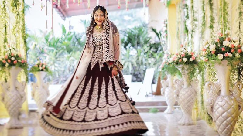 A bride at a regal wedding in Palace Grounds, Bengaluru