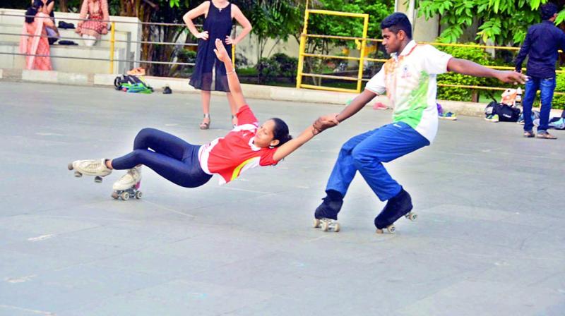 The skating rink at Sivajipalem in Vizag city. (Photo: DC)