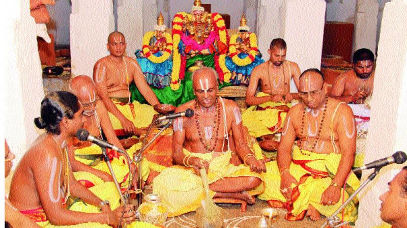 Temple priests in Andhra Pradesh are chanting a different mantra. This one is aimed at the state endowments department, which, they allege, is giving them the short shrift in terms of pay and other benefits, as compared to other government staff.