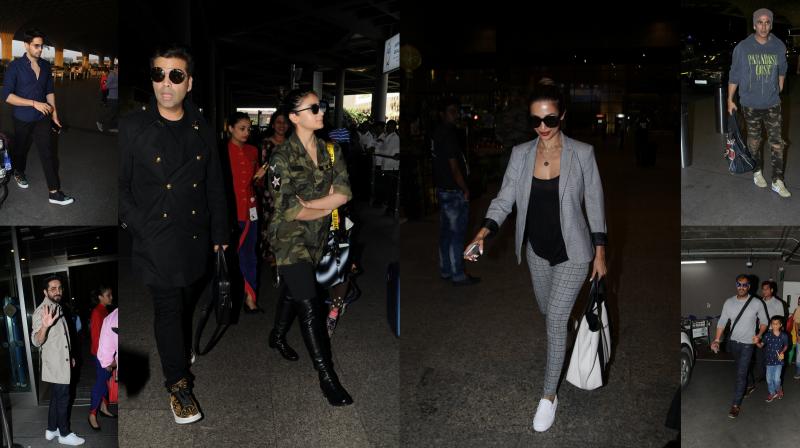 Bollywood celebs Akshay, Ajay, Karan, Alia, Sidharth, Malaika spotted at the Airport